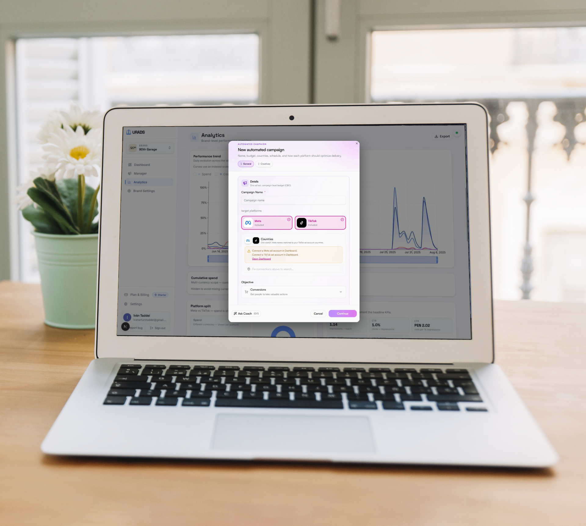 URADS multi-brand dashboard